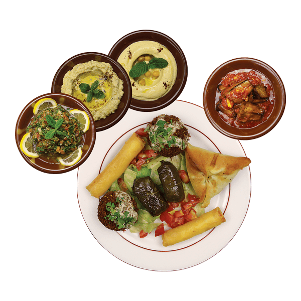 mezze assiette restaurant Libanais à Bordeaux & shawarmas